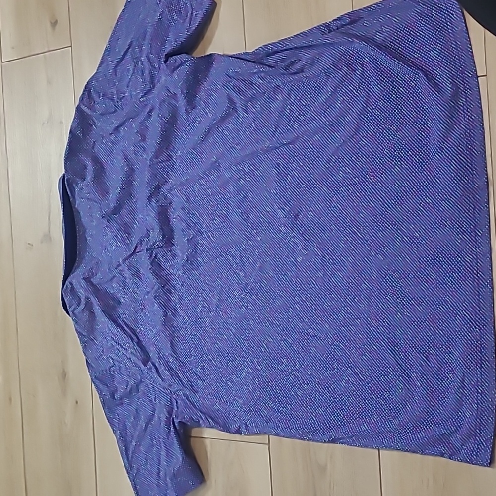 Bugatchi Purple and Blue Polo Shirt 100% Mercerized Cptton XXL - Picture 7 of 7